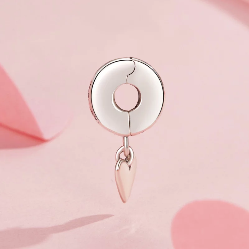 (image pour) Charme à Boucle en Silicone Cœur Intelligent Style PANDORA - SCC2694 - Afficher 3