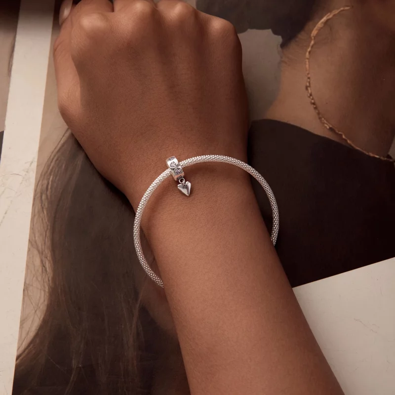 (image pour) Charme à Boucle en Silicone Cœur Intelligent Style PANDORA - SCC2694 - Afficher 6