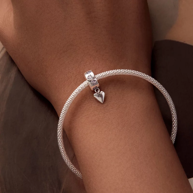 (image pour) Charme à Boucle en Silicone Cœur Intelligent Style PANDORA - SCC2694 - Afficher 7