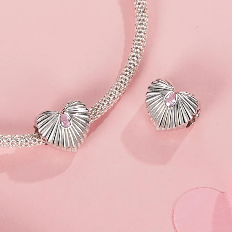 (image pour) Charme Cœur Style PANDORA - SCC2693 - Afficher 4