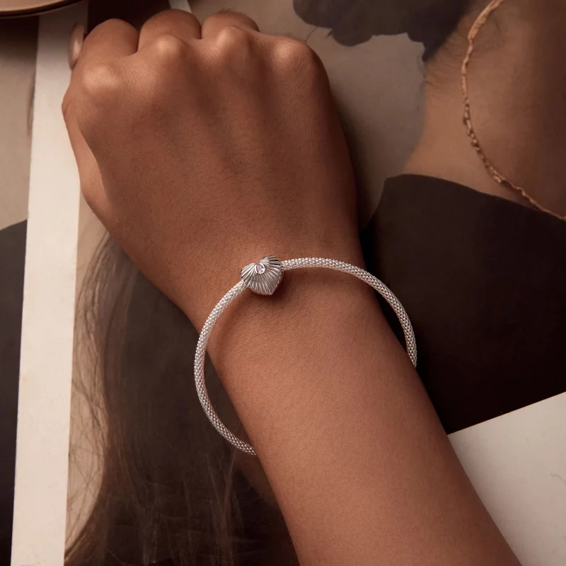 (image pour) Charme Cœur Style PANDORA - SCC2693 - Afficher 5