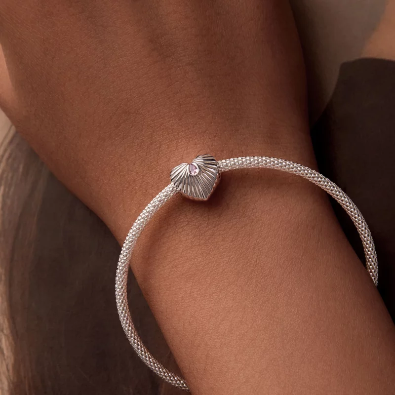 (image pour) Charme Cœur Style PANDORA - SCC2693 - Afficher 6