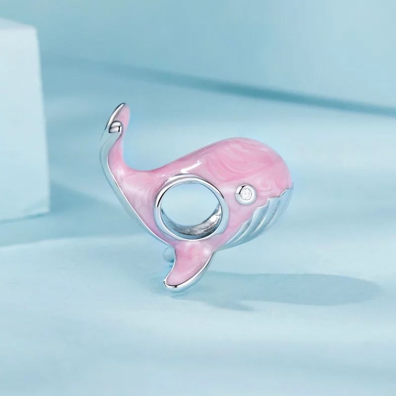 (image pour) Charme de Baleine Rose Style PANDORA - SCC2707 - Afficher 3