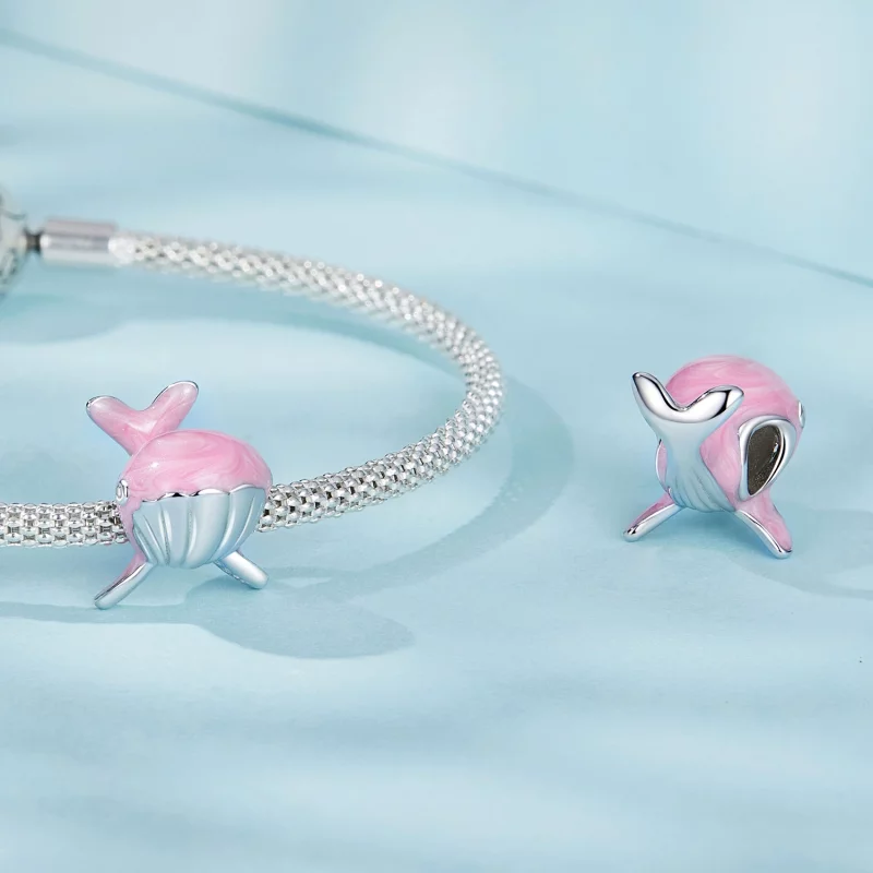 (image pour) Charme de Baleine Rose Style PANDORA - SCC2707 - Afficher 4