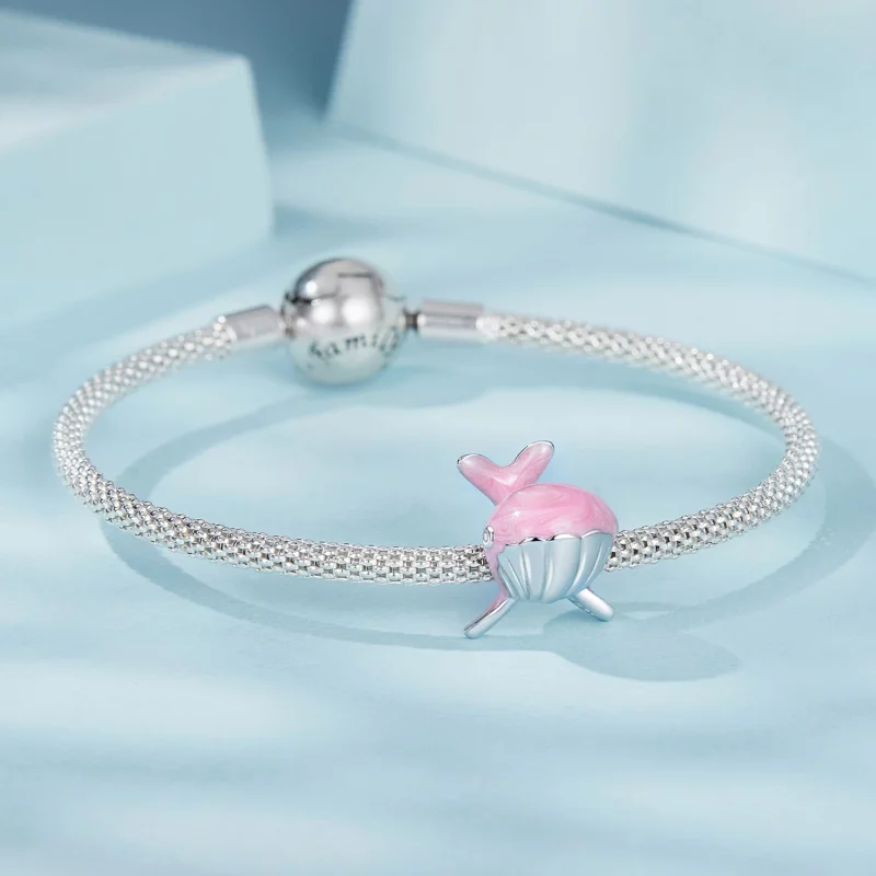 (image pour) Charme de Baleine Rose Style PANDORA - SCC2707 - Afficher 5
