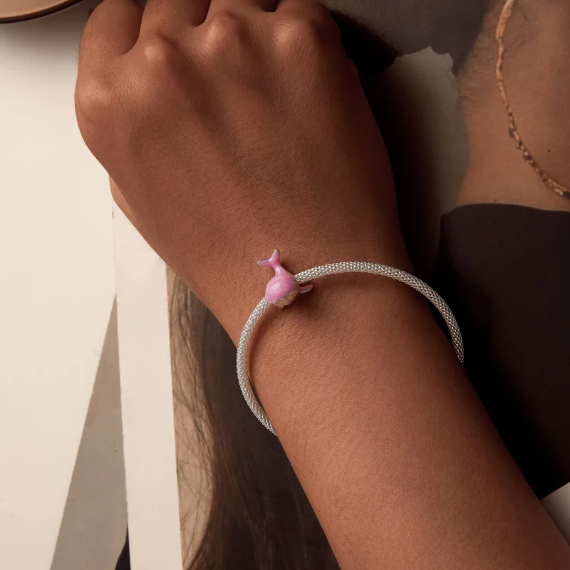 (image pour) Charme de Baleine Rose Style PANDORA - SCC2707 - Afficher 6
