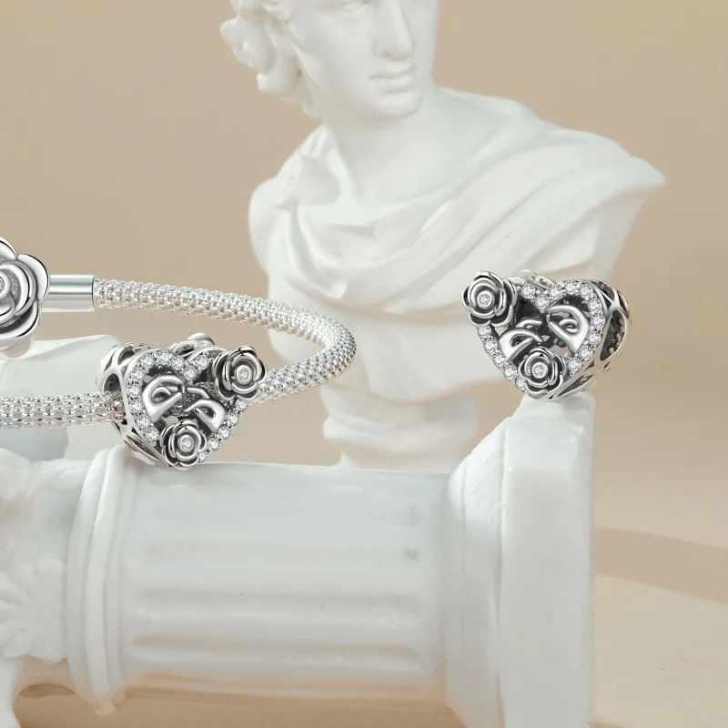(image pour) Charme de Commémoration de Proposition Romantique Style PANDORA - SCC2702 - Afficher 4