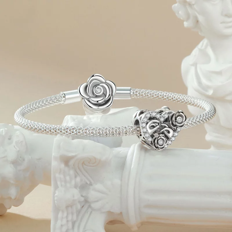(image pour) Charme de Commémoration de Proposition Romantique Style PANDORA - SCC2702 - Afficher 5