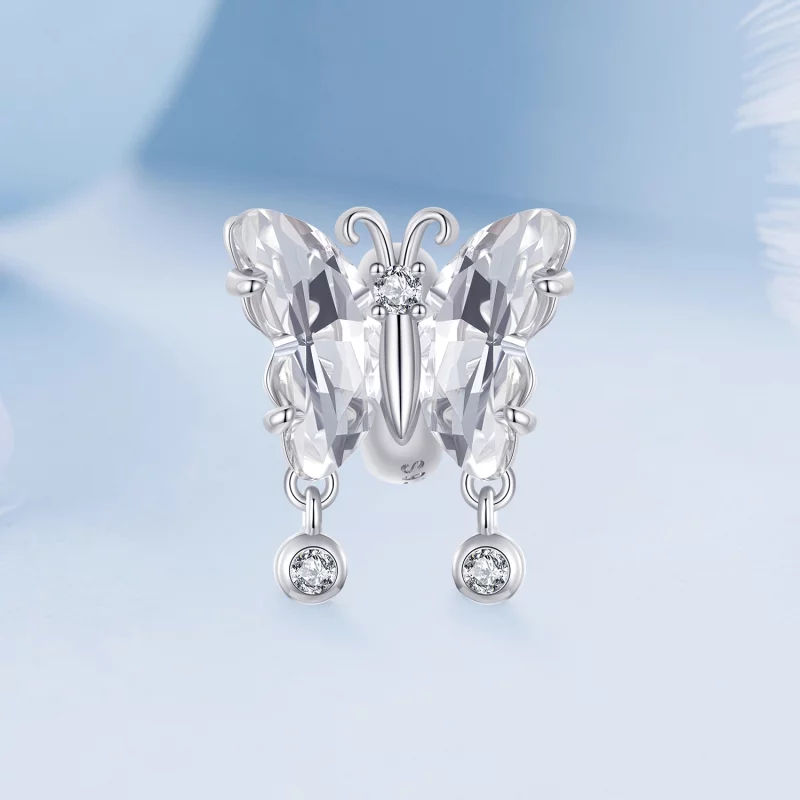 (image pour) Charme Papillon Scintillant Style PANDORA - BSC965 - Afficher 2
