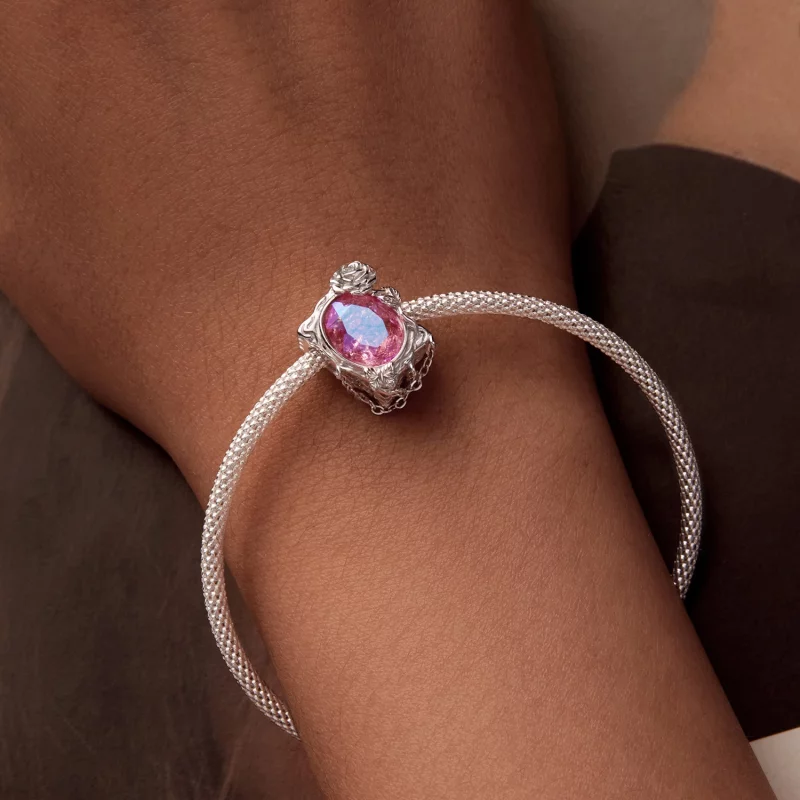 (image pour) Charme Rose de Peinture à l'Huile Fanée Style PANDORA - SCC2698 - Afficher 5
