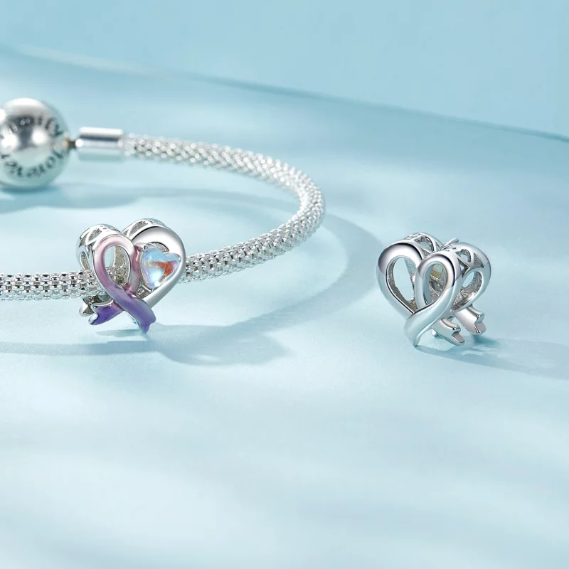 (image pour) Charme Ruban Rose Style PANDORA - SCC2685 - Afficher 4