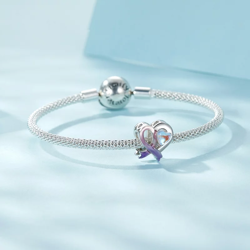 (image pour) Charme Ruban Rose Style PANDORA - SCC2685 - Afficher 5