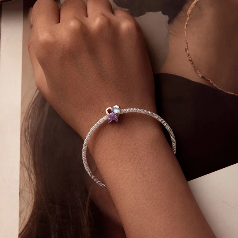 (image pour) Charme Ruban Rose Style PANDORA - SCC2685 - Afficher 6