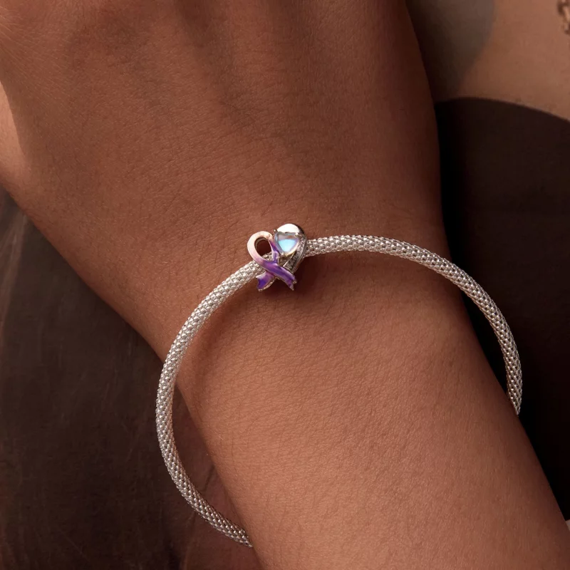 (image pour) Charme Ruban Rose Style PANDORA - SCC2685 - Afficher 7