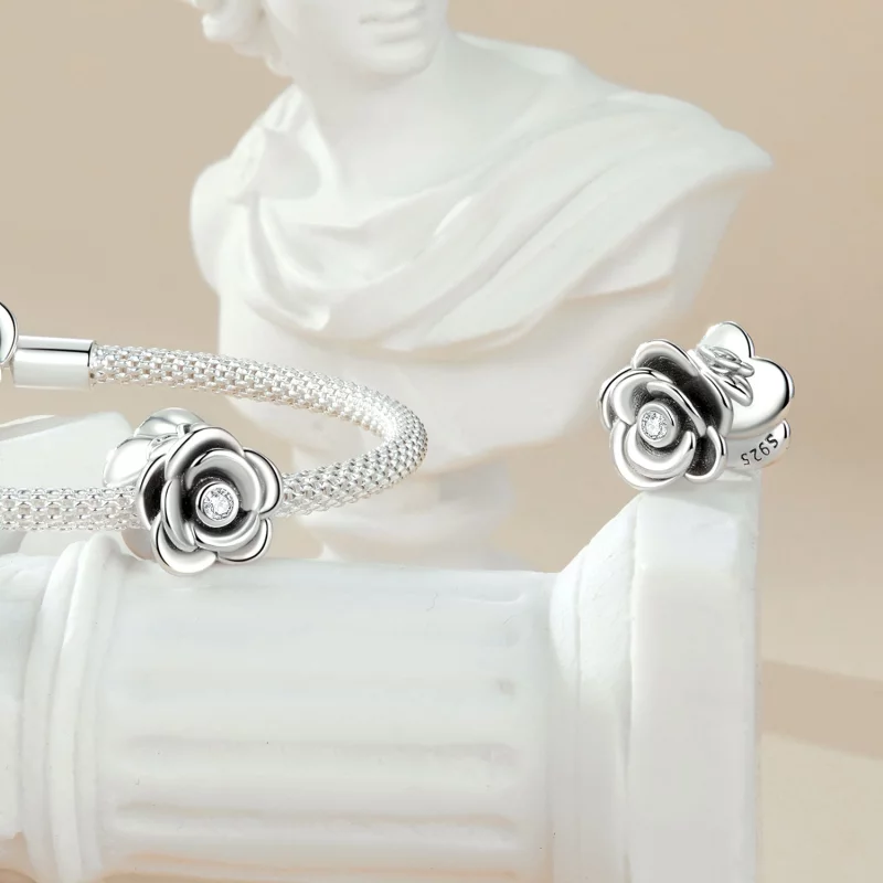 (image pour) Charme Tridimensionnel Style PANDORA Rose - SCC2705 - Afficher 4