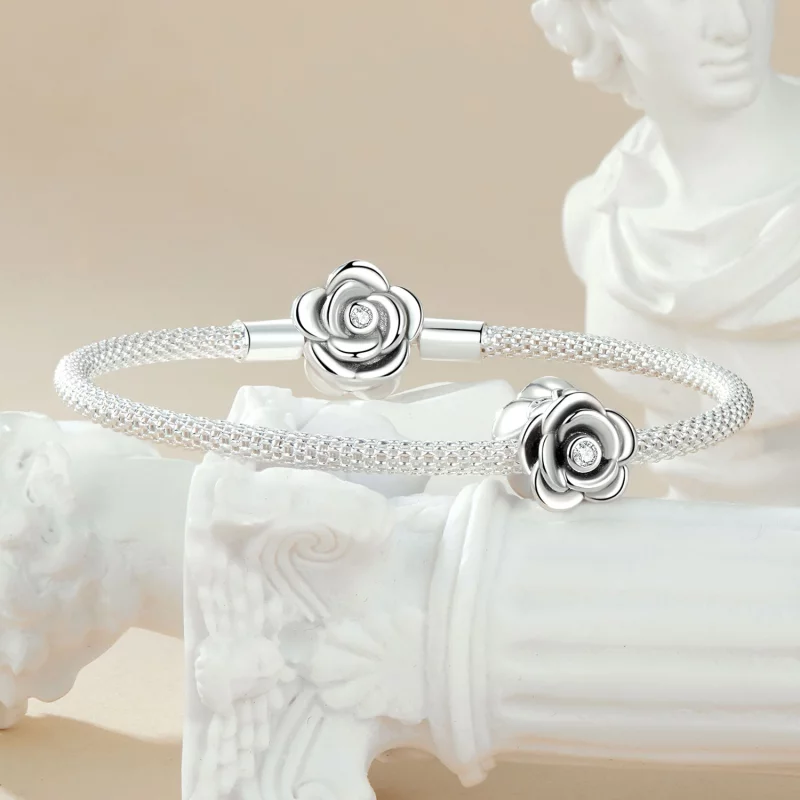 (image pour) Charme Tridimensionnel Style PANDORA Rose - SCC2705 - Afficher 5