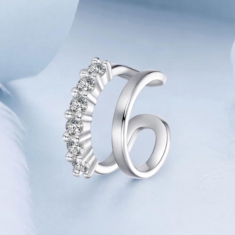 (image pour) Collier d'oreille double couche style PANDORA - BSE964 - Afficher 2
