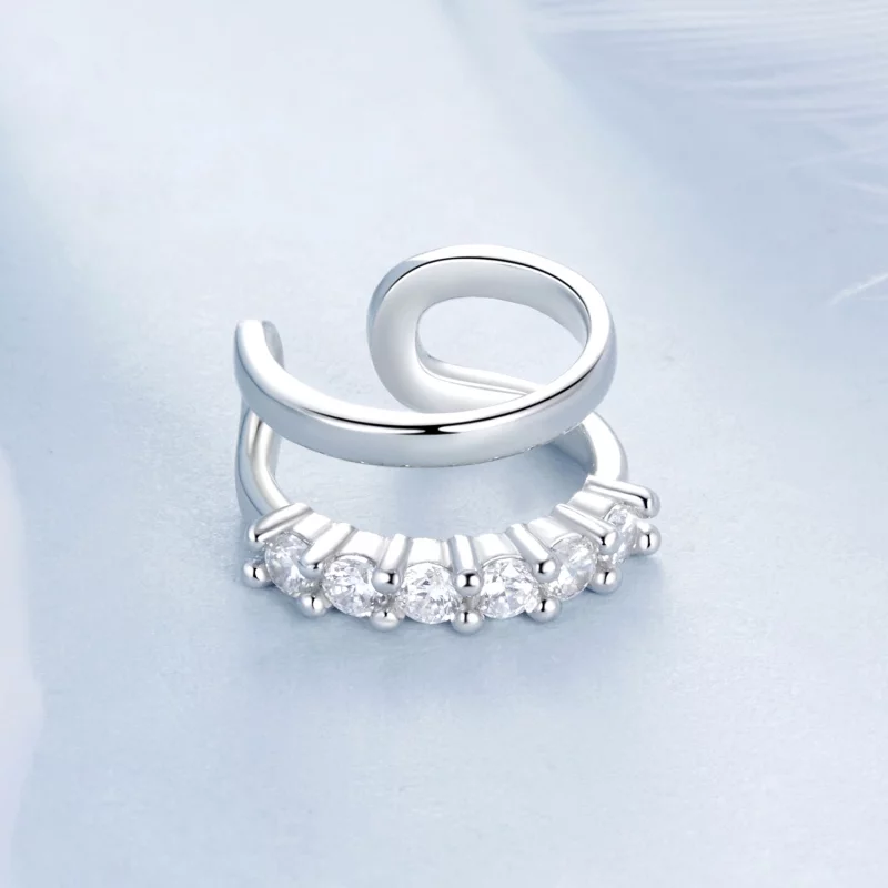 (image pour) Collier d'oreille double couche style PANDORA - BSE964 - Afficher 3