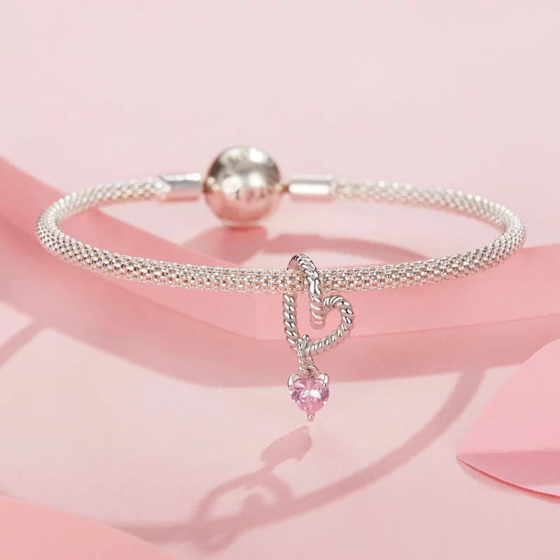 (image pour) Cœur Intelligent Suspendu Style PANDORA - SCC2692 - Afficher 3