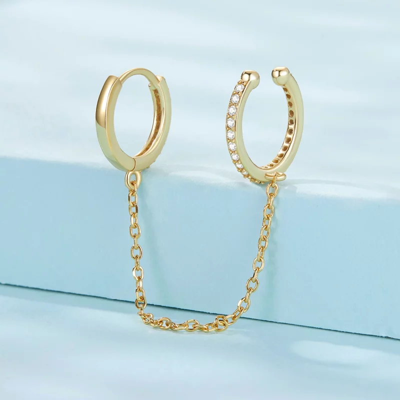 (image pour) PANDORA Style Attaches-oreilles en Or Plaqué - SCE1679-B - Afficher 2