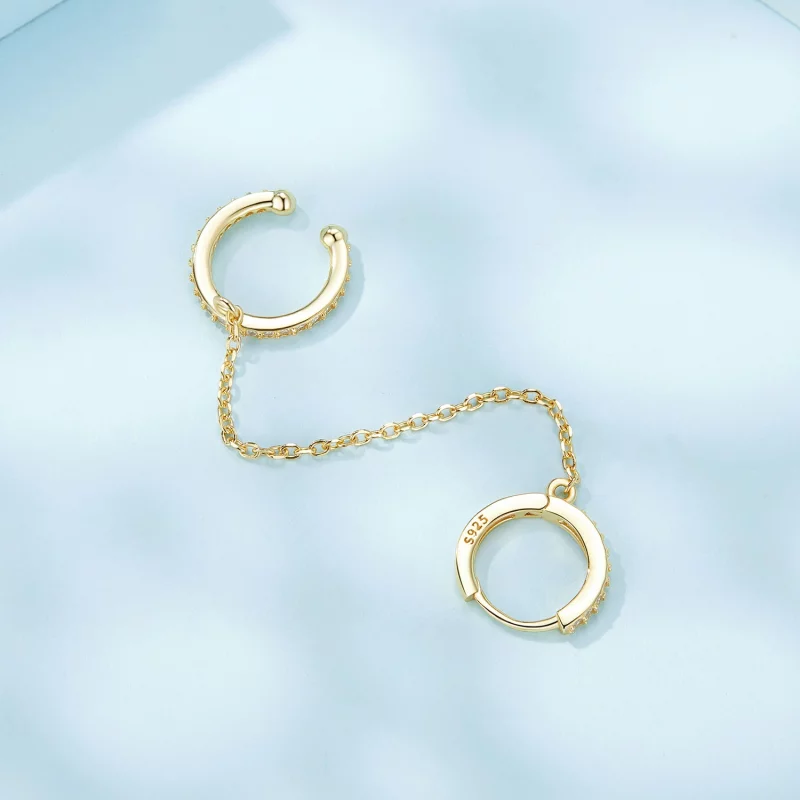(image pour) PANDORA Style Attaches-oreilles en Or Plaqué - SCE1679-B - Afficher 4