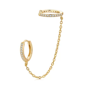 (image pour) PANDORA Style Attaches-oreilles en Or Plaqué - SCE1679-B