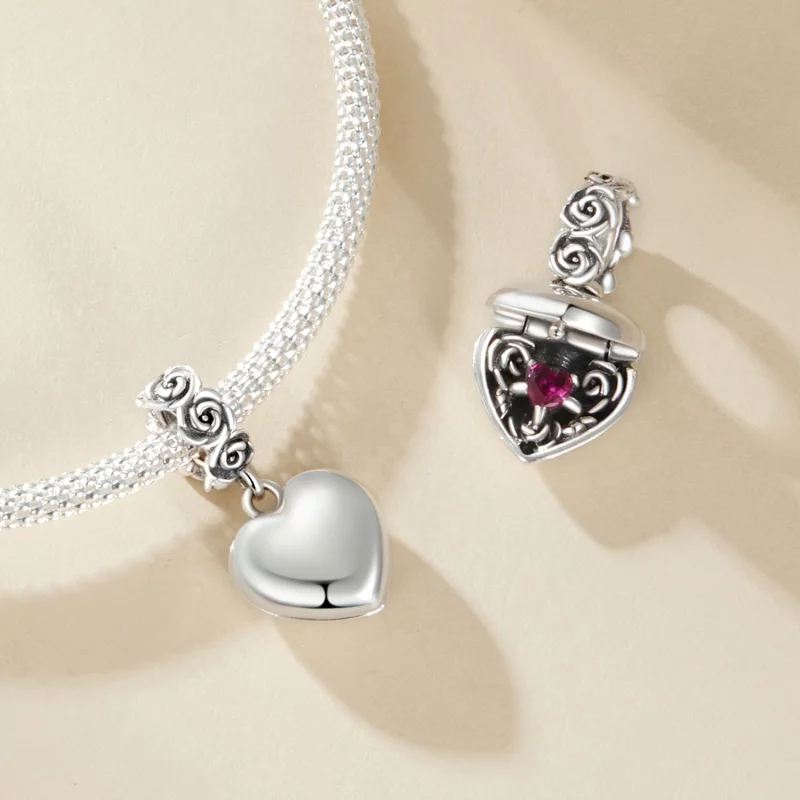 (image pour) PANDORA Style Boîte à Proposition Romantique Rose Suspendue - SCC2701 - Afficher 5