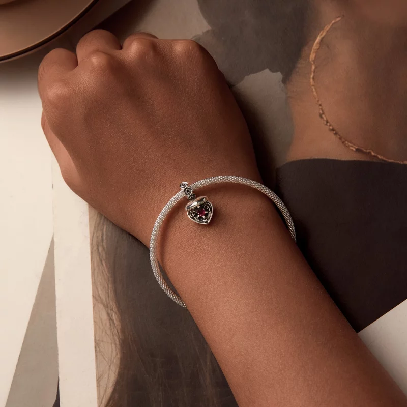(image pour) PANDORA Style Boîte à Proposition Romantique Rose Suspendue - SCC2701 - Afficher 7