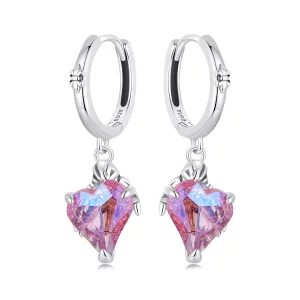 (image pour) PANDORA Style Boucles d'Oreille Main Squelette en Forme de Cœur - SCE1705
