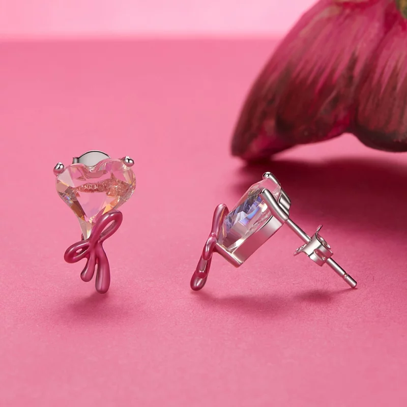 (image pour) PANDORA Style Boucles d'Oreille Nœud d'Amour - SCE1696 - Afficher 4