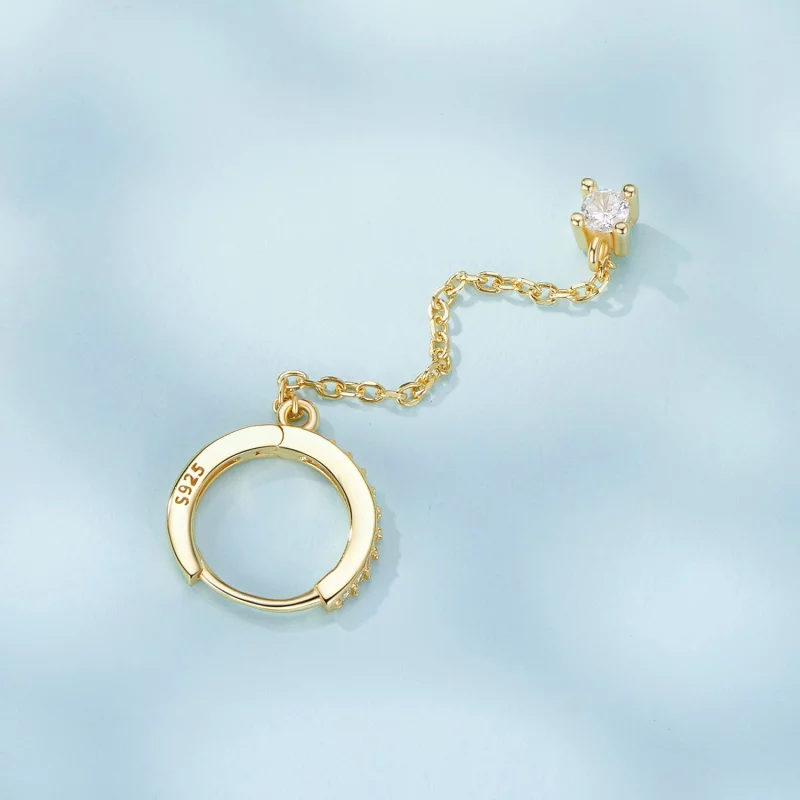 (image pour) PANDORA Style Boucles d'oreilles plaquées or exquises - SCE1678-B - Afficher 4