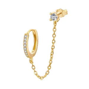 (image pour) PANDORA Style Boucles d'oreilles plaquées or exquises - SCE1678-B