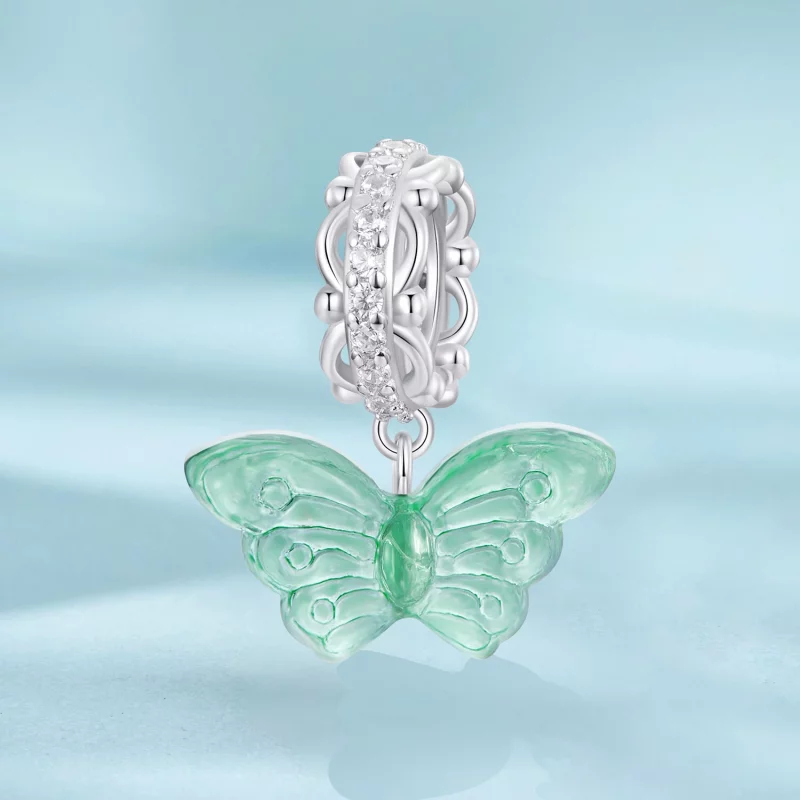 (image pour) PANDORA Style Papillon Vert Suspendu - SCC2712 - Afficher 2