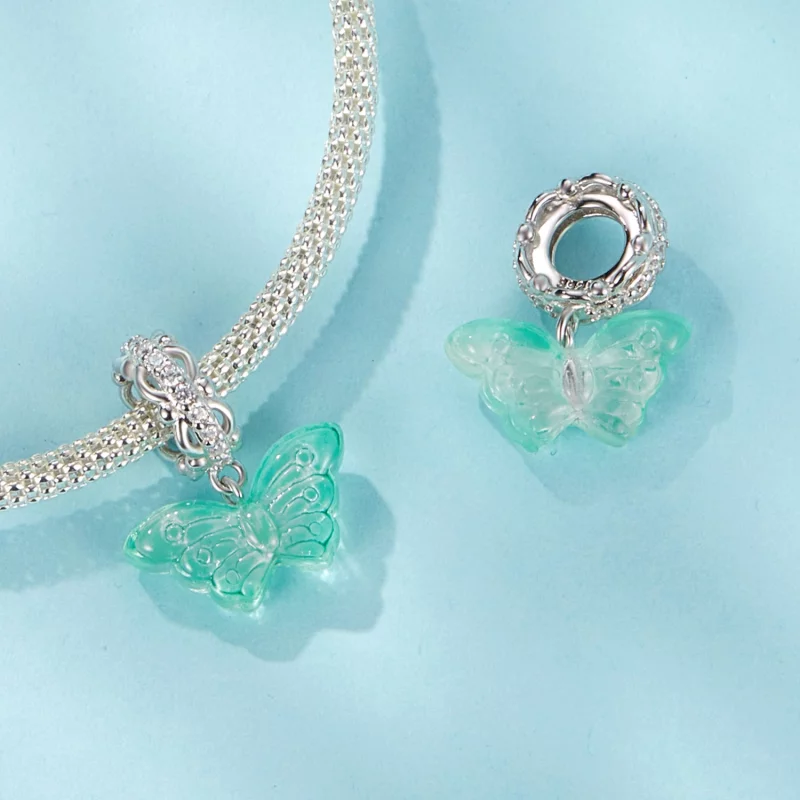 (image pour) PANDORA Style Papillon Vert Suspendu - SCC2712 - Afficher 4