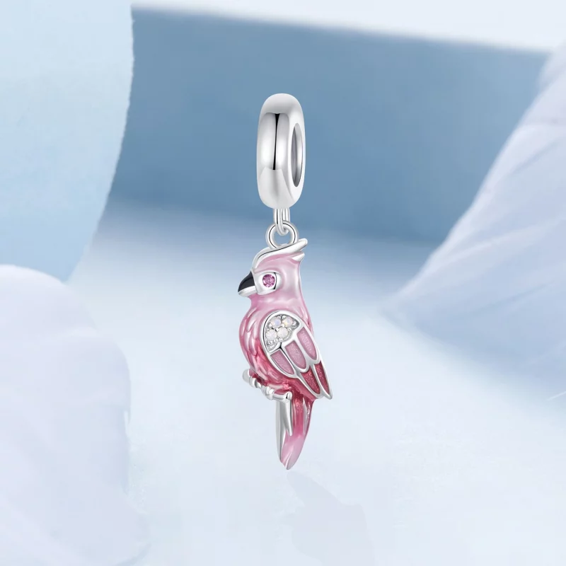 (image pour) PANDORA Style Perroquet Rose Suspendu - BSC971 - Afficher 2