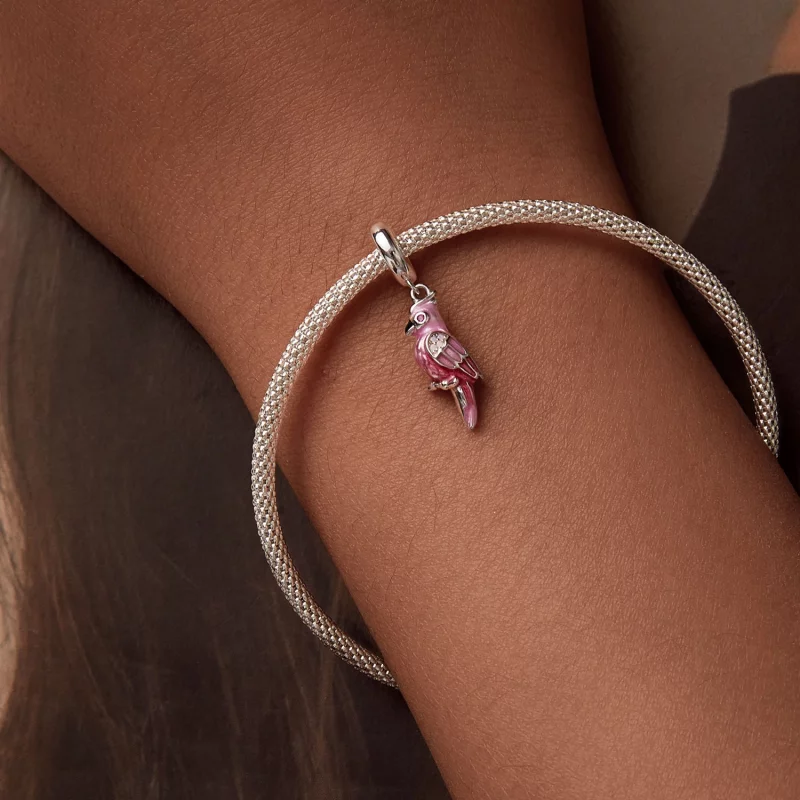 (image pour) PANDORA Style Perroquet Rose Suspendu - BSC971 - Afficher 6