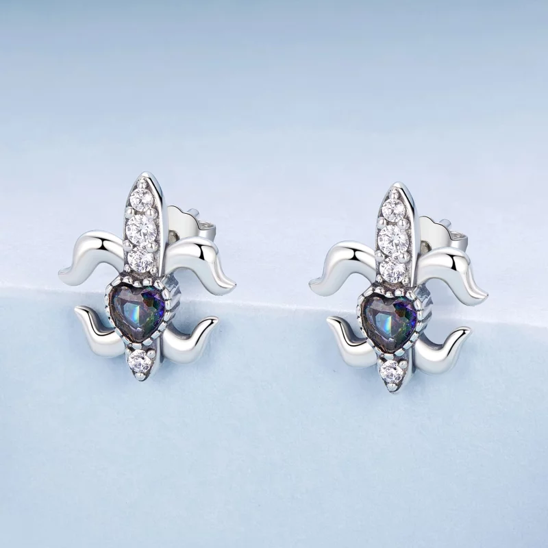 (image pour) PANDORA Style Vintage Iris Stud Earrings - BSE968 - Afficher 2