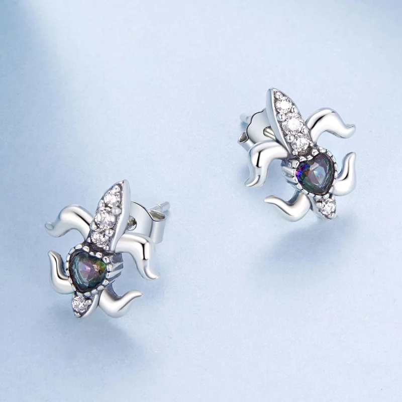 (image pour) PANDORA Style Vintage Iris Stud Earrings - BSE968 - Afficher 3