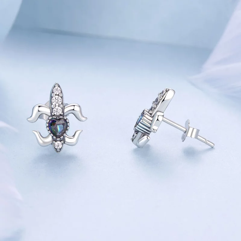 (image pour) PANDORA Style Vintage Iris Stud Earrings - BSE968 - Afficher 4