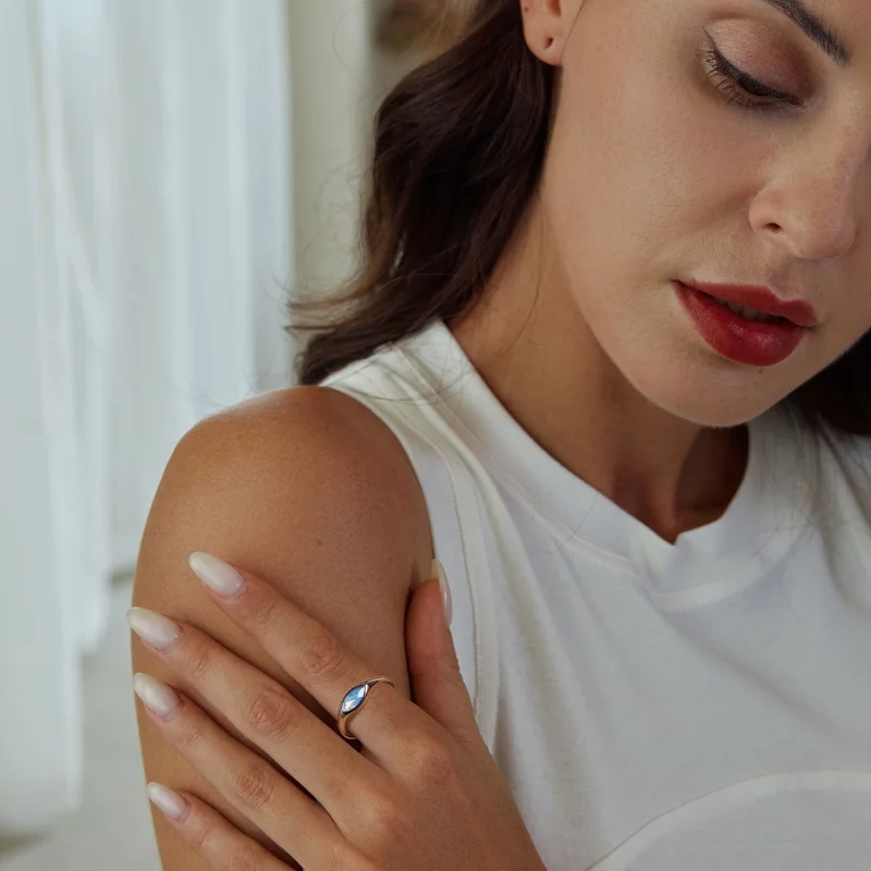 (image pour) Bague chevalière œil du diable ouverte style PANDORA - BSR523-E - Afficher 5