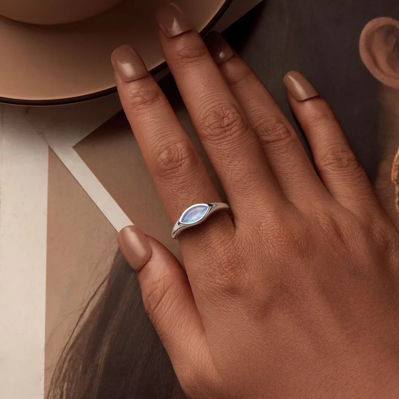 (image pour) Bague chevalière œil du diable ouverte style PANDORA - BSR523-E - Afficher 6