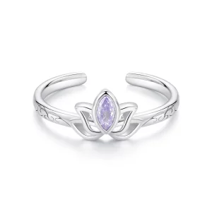(image pour) Bague Lotus Ouverte Style PANDORA - SCR1020-E