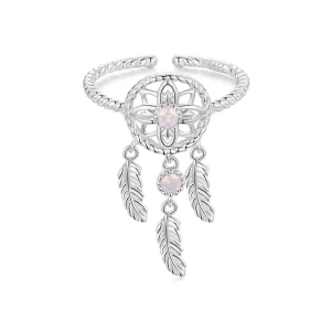 (image pour) Bague ouverte Attrape-Rêves style PANDORA - SCR1022-E