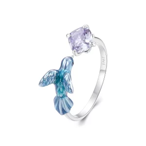 (image pour) Bague ouverte Pétale de Martin-pêcheur PANDORA Style - BSR540-E
