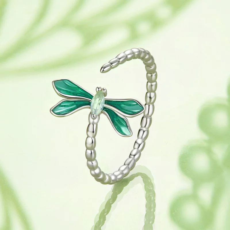 (image pour) Bague Ouverte Style PANDORA Libellule - BSR537-E - Afficher 3