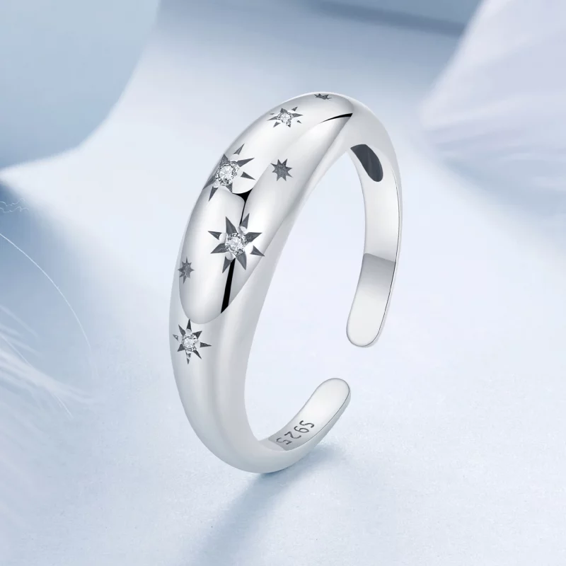 (image pour) Bague ouverte étoile style PANDORA - BSR547-E - Afficher 2