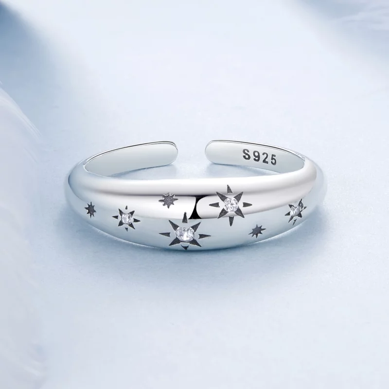 (image pour) Bague ouverte étoile style PANDORA - BSR547-E - Afficher 3