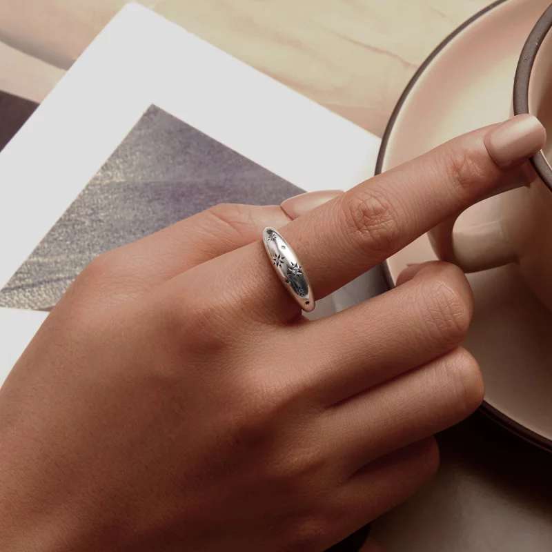 (image pour) Bague ouverte étoile style PANDORA - BSR547-E - Afficher 5