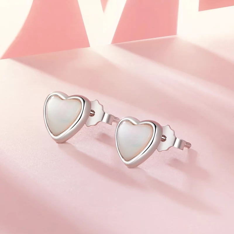 (image pour) Boucles d'oreilles blanches réconfortantes style PANDORA - BSE969 - Afficher 2