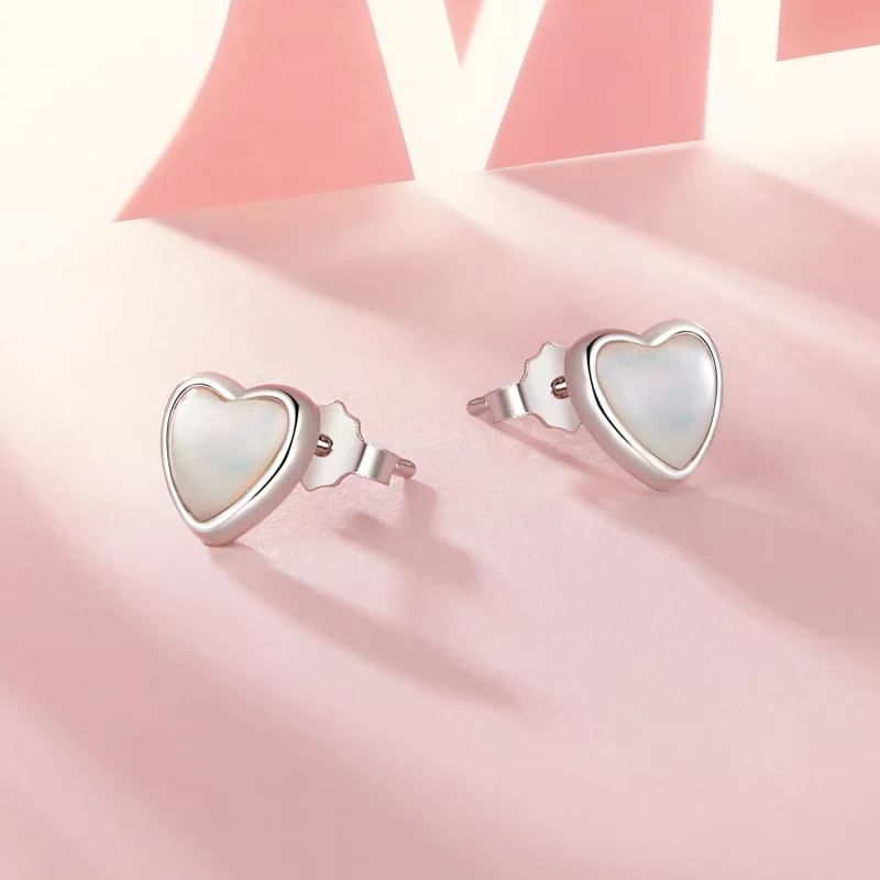 (image pour) Boucles d'oreilles blanches réconfortantes style PANDORA - BSE969 - Afficher 3